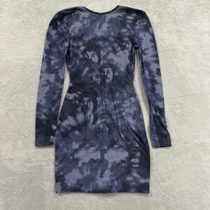 Pink Vanilla Mini Dress Women 2 Blue Tight Fit Long Sleeve Open Back Party Club